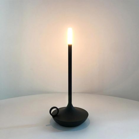 Accueil Lampe de Table Lampe de Table Rechargeable Usb Led Interrupteur Tactile Lampe Décorative de Chevet Bar Ambiance Lampe de Table 1 Pièce, SAGESWA, Charge de classe c, Noir