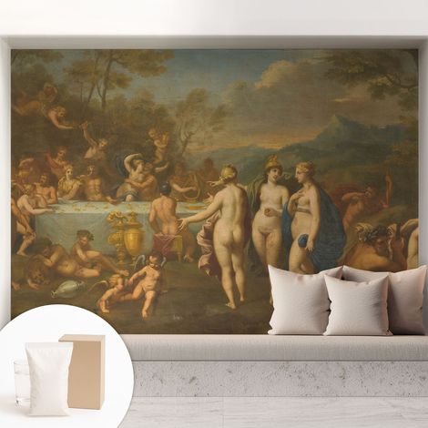 Papier peint intissé décoratif pour salon chambre et cuisine Facile à poser avec colle Festin antique 208x146 cm (1/5)