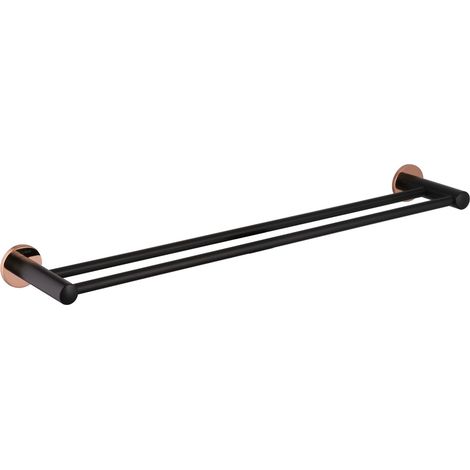 PaulGurkes Handtuchstange 2er Matt-Schwarz Rose-Gold Bad-Acessoire (1/3)