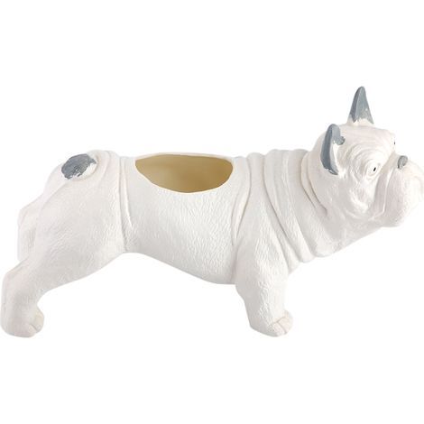 Pot de fleurs décoratif en plastique pour plantes succulentes. motif animal. style bonsaï. pour la maison. le bureau ou le bureau (blanc) (1/4)