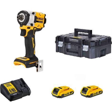 Dewalt – Clé à chocs sans fil 18V DCF922D2TQW – Moteur Brushless – Couple max 406Nm – 2 batteries 2.0Ah Li-ion – Chargeur inclus