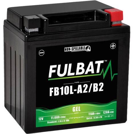 FULBAT FUL GEL Batterie - FB10L-A2 / FB10L-B2 / YB10L-A2 / YB10L-B2 (Gel, wartungsfrei) (1/2)