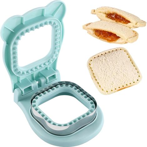 Coupe-sandwich carré avec scelleur, emporte-pièce pour biscuits, cookies et pain. (1/5)