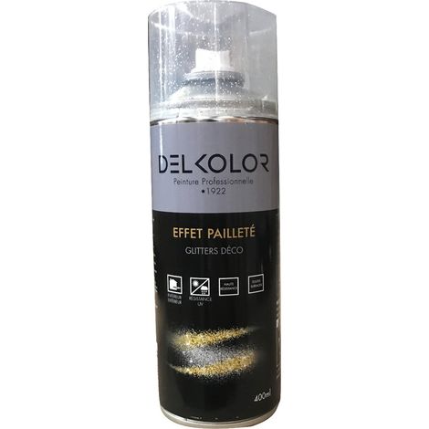 Delkolor peinture en aérosol effet pailleté 400 ml Couleur: ARGENT (1/2)