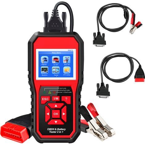 KONNWEI KW870 OBDII Scanner - 2-in-1 Universal Battery Tester, Car Diagnostic Tool with Advanced Functions for All Makes (1/5)