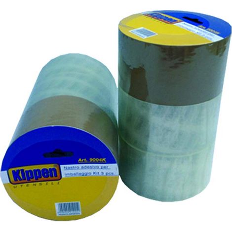 KIPPEN 9004K - Nastro da Imballaggio Ultra Resistente, Confezione da 3 Rotoli 48mmX40Mt