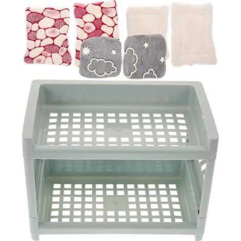 Lit multifonctionnel pour chinchillas et hamsters - Accessoire mignon et douillet pour hamsters - 24 x 16 x 15 cm - 1 pièce (1/5)