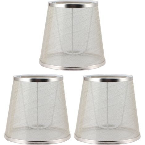 Abat-jour tissu E14 lot de 3, style moderne européen pour lustre bougie doré (1/5)