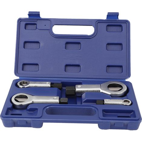 Yctze 4-teiliges Werkzeug zum Entfernen von abgebrochenen, beschädigten, korrodierten oder festsitzenden Muttern (9–27 mm) – Hochleistungs-Mutternsprenger