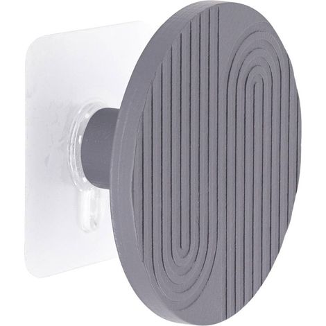 Piolo in legno di bambù inciso d 8cm su adesivo - grigio - Tendance