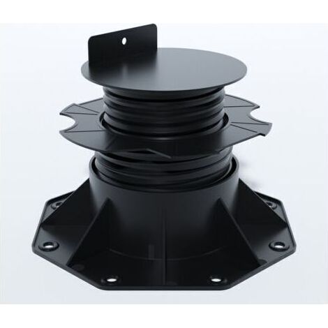 PLOT RÉGLABLE DE 60 À 138 MM POUR TERRASSE BOIS ET COMPOSITE - Coloris - Noir, Surface couverte en m² - 0.09 (1/5)