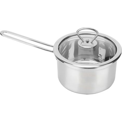 Marmite multifonctionnelle en acier inoxydable épais pour lait et soupe, avec couvercle. (1/4)