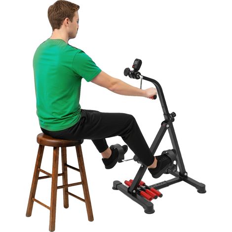 Pédalier, Hauteur Réglable 79-93 cm, Poids Utilisateur Jusqu'à 120 kg, Capacité de Charge Jusqu'à 50 kg, Fonctionnement Manuel, Écran LCD (1/5)