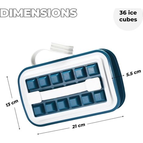 Bac à glaçons bouteille avec couvercle - Machine à glaçons en plastique - Bac à glaçons broyeur - Bac à glaçons gain de place pour petits congélateurs (1/5)