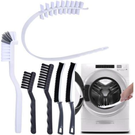 Brosses nettoyage machine à laver - 1 brosse fente tambour + 5 brosses joint caoutchouc - Élimine mousse et saleté - Hygiénique - Propriétaires de machines à laver (1/4)