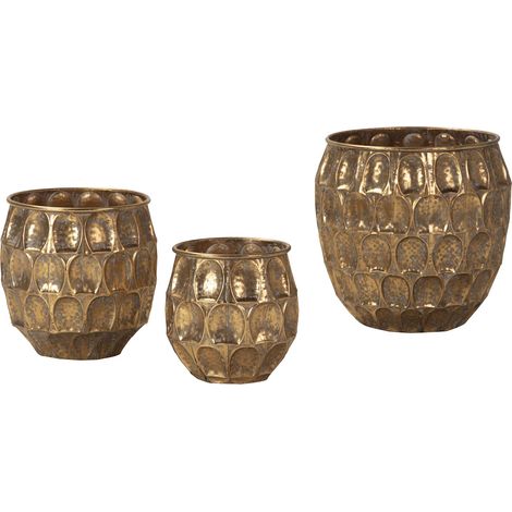 Set 3 Maceteros Metal 38X38X37 30X30X29 23X23X24Cm (1/2)