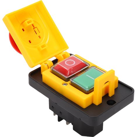 Interrupteur de démarrage magnétique triphasé à 7 broches, bouton poussoir d'arrêt d'urgence étanche IP55 10A pour équipement industriel électrique (1/5)