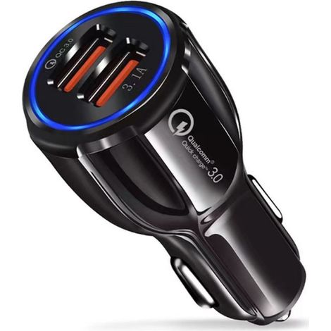Chargeur Voiture USB - Adaptateur Allume-Cigare Double Port - 2.4 A Par Port - Pour Voiture Camion Fourgonnette - 1 Pièce (1/5)
