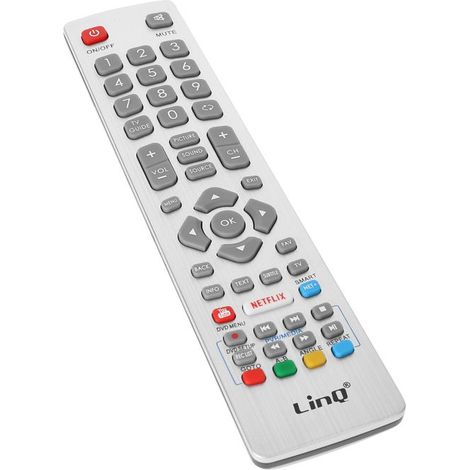 Télécommande Universelle - LINQ - Sharp - Portée 8m - Accès direct Netflix et YouTube - Couleur Blanc
