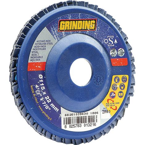10PZ GRINDING DISCO ZIRCONIO LAMELLE MM.180 GR. 60 (1/2)