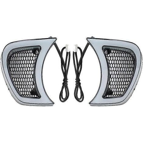12V LED-Scheinwerfer für Road Glide Motorräder, Tagfahrlicht mit integriertem Blinker und Belüftungsgitter. (1/5)