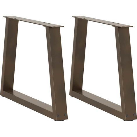 Couchtischbeine V-Form 2 Stück Naturstahl 60x(42-43,3) cm Stahl
