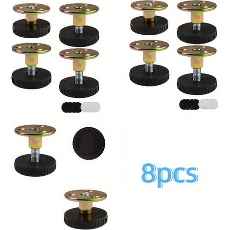 gambe regolabili per mobili, altezza regolabile da 27 a 40 mm, in acciaio al carbonio e ABS, per sedie/tavoli/divani, antiscivolo. (1/4)