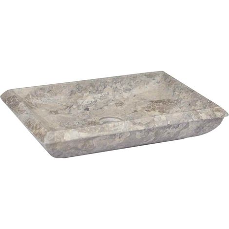 Sink Grey 50x35x10 cm Marble vidaXL (1/5)