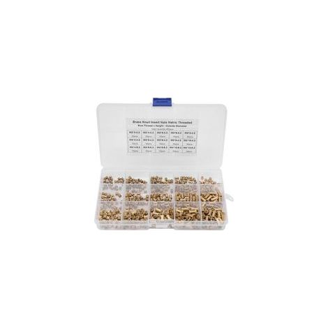 Écrou moleté en laiton, intégré 3,2 /4,3 /5,3 mm de diamètre extérieur, pratique, écrou d'insertion moulé pour ressorts métalliques de moulage par injection (1/4)