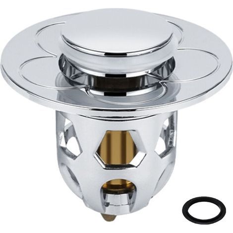 Bouchon d'évier en acier inoxydable Pop Up évier bouchon universel bouchon de vidange pour comptoir lavabo bouchon de bain (1/5)