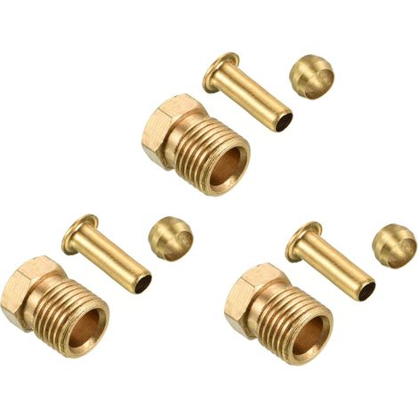 4mm ID 6mm OD Brass Tube Compression Assortment Kit 3 Set, Handle Bit (1/4)