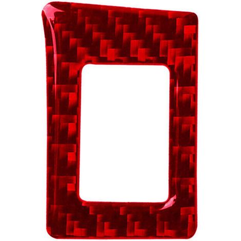 Cache-bouton de voyant d'avertissement en fibre de carbone rouge ABS, autocollant décoratif pour Audi A4 10e génération (2016-2019, conduite à gauche) (1/4)