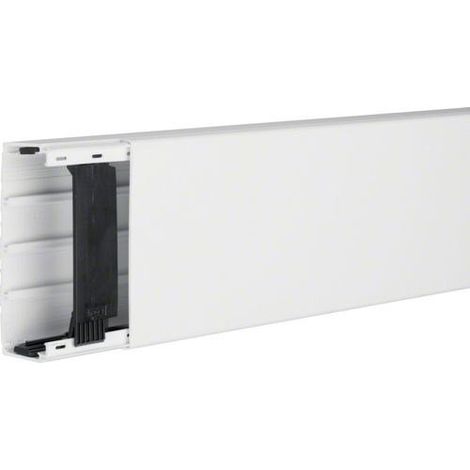Hager – Goulotte de câbles PVC blanc 110x40 mm 2 m – Protection IK07 contre impacts – Installation facile avec fond perforé – Pour gestion câbles