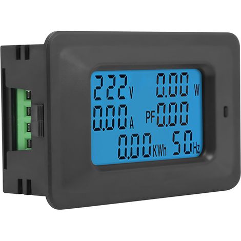 Compteur CA 6 en 1 : Tension 110 V – 250 V, Courant 20 A, Facteur de puissance, kWh, Fréquence (1/5)