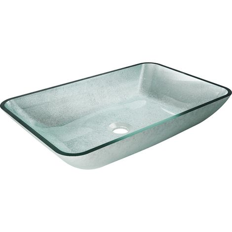 Mexen Megan lavandino da appoggio in vetro, 56 x 36 cm, argento - 24135611 (1/5)