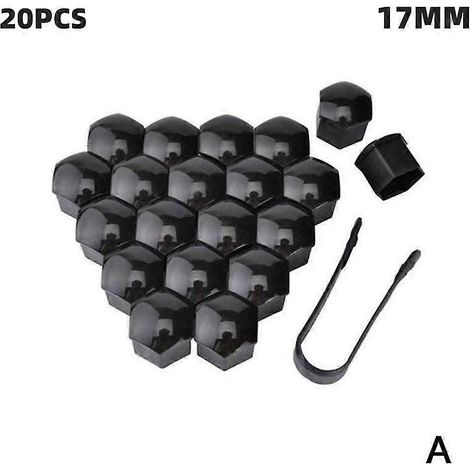 Cache-vis de roue de voiture (lot de 20) - Protection antirouille - Compatibilité universelle 17/19/21 mm (1/5)