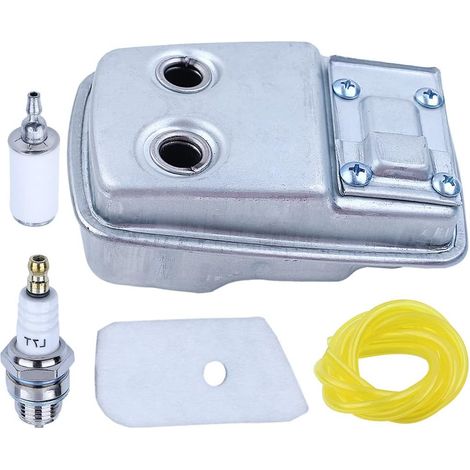 Kit silencieux d'échappement filtre à air et à carburant pour Husqvarna 124L 125L 125Ld 128C 128Cd 128L 128Ld 128Ldx 128R 128Rj Pièce de coupe-bordure, 574031502, 530150253 (1/5)