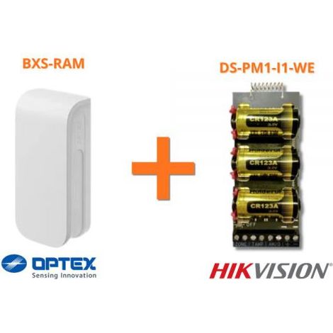 Hikvision Optex sensore tenda esterno anti mascheramento BXS-RAM + Trasmettitore - DS-PM1-I1-WE