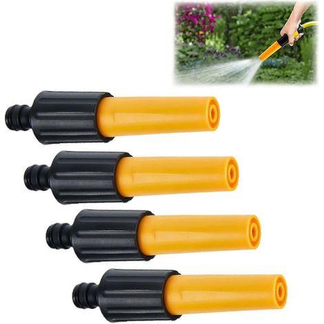 Garden Hose Nozzle Set 4 Pack, Adjustable Spray Modes, 360° Rotation for Plants and Car Wash (1/5)