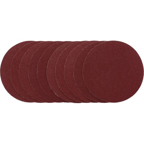 Draper 125mm Sanding Discs, 80 Grit, Hook & Loop, Pack of 10