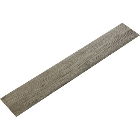 Revestimiento de suelo adhesivo vinílico PVC Valona 7 piezas 0,975 m² acento roble gris grisáceo 030007238