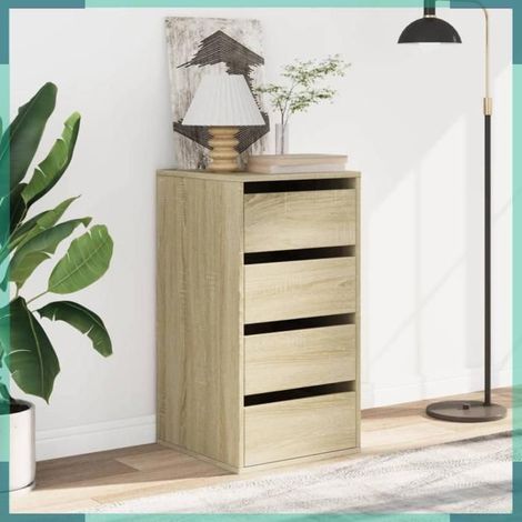 852863 Commode d'angle chêne sonoma 40x41x76 cm bois d'ingénierie (1/5)