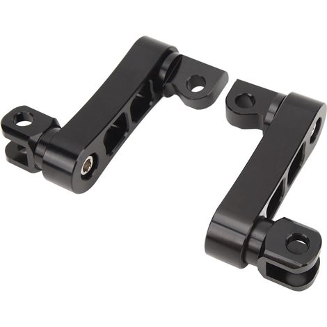 Support de repose-pieds autoroute pour moto, réglable à 360°, robuste et extensible, noir. (1/5)