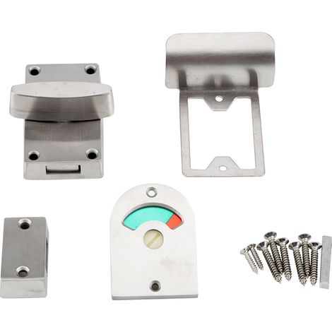 Verrou À Boulon Pour Porte De Salle De Bain - Acier Inoxydable 304 - Indicateur Vacant/Engagé - 1 Pièce (1/5)