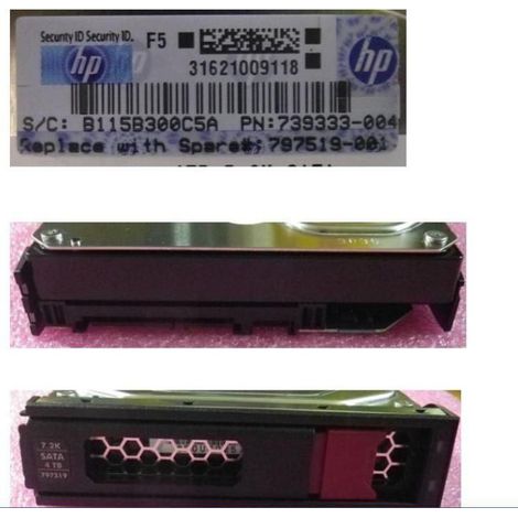 Disco duro HP Enterprise de 4 TB SATA de 3,5" 6G 7200 RPM MDL, 797519-001