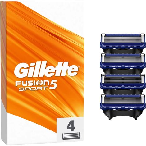 Gillette Fusion 5 Sport Rasierer Rasierklingen 4 Stück Ersatzklingen