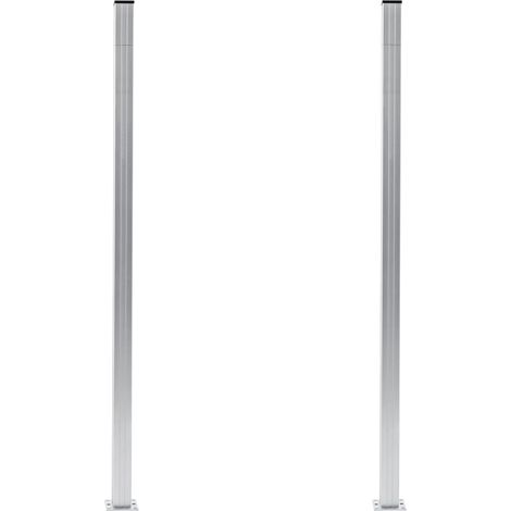 INLIFE Poteaux de clôture 2 pcs Aluminium 185 cm (1/5)