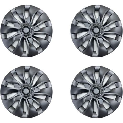 Copricerchi Turbo in 4 pezzi per Tesla Model 3 - 18 pollici, neri (1/5)