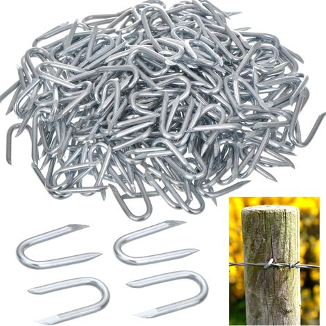 240PCS Clou en U pour Grillage,Cavalier de Fixation de U (1/5)