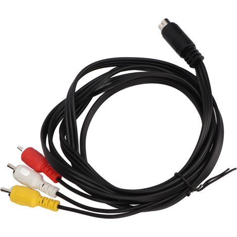 Câble Mini DIN 10 broches mâle vers 3 RCA mâle, 1.8m, pour projecteur, TV, moniteur, qualité vidéo haute définition. (1/5)